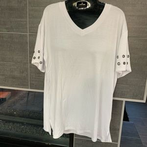 NWT white shirt with Rivet detail